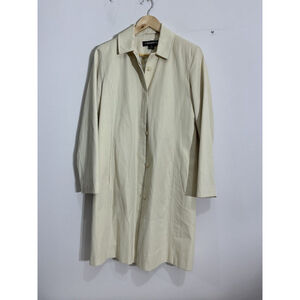 Womans 1 Madison Yellow Button Up Rain Coat Small